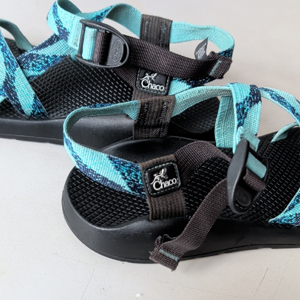 Chaco Teal & Black Outdoor Sandals Women's SZ 10 Hiking Camping Walking Active - Picture 10 of 12
